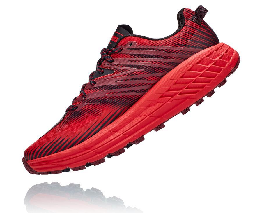 Hoka One One Trailsko Herre - Speedgoat 4 - Rød - 960578WTC